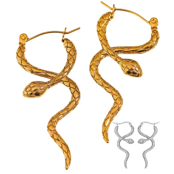 Jewelry - Snake Earrings Stainless Steel